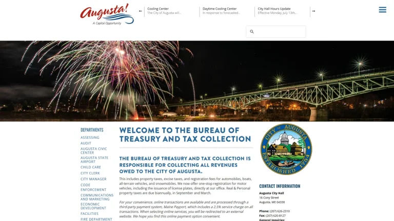 Augusta Bureau of Treasury and Tax Collection - Augusta, ME