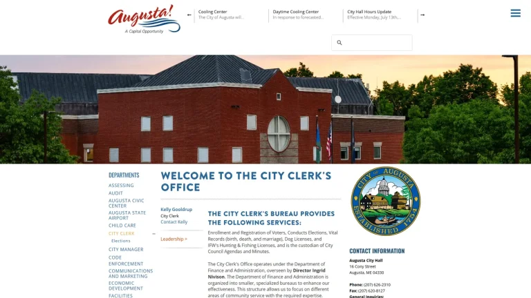 Augusta City Clerk - Augusta, ME