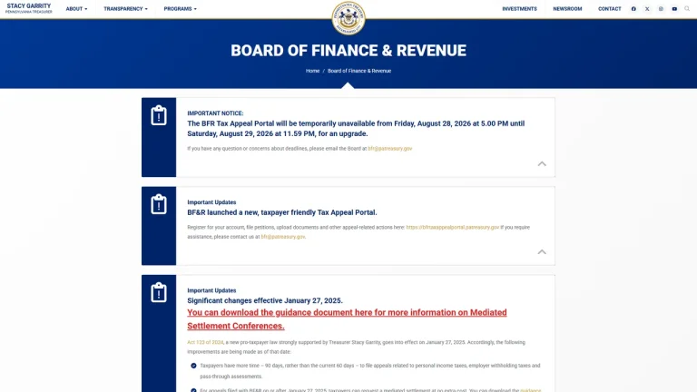 Board of Finance & Revenue - Harrisburg, PA