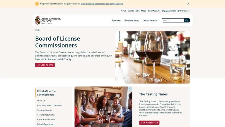 Board of License Commissioners for Anne Arundel County - Annapolis, MD