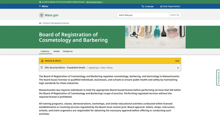 Board of Registration of Cosmetology and Barbering - Boston, MA