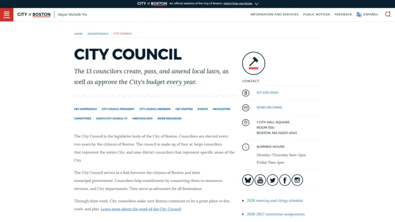 Boston City Council - Boston, MA