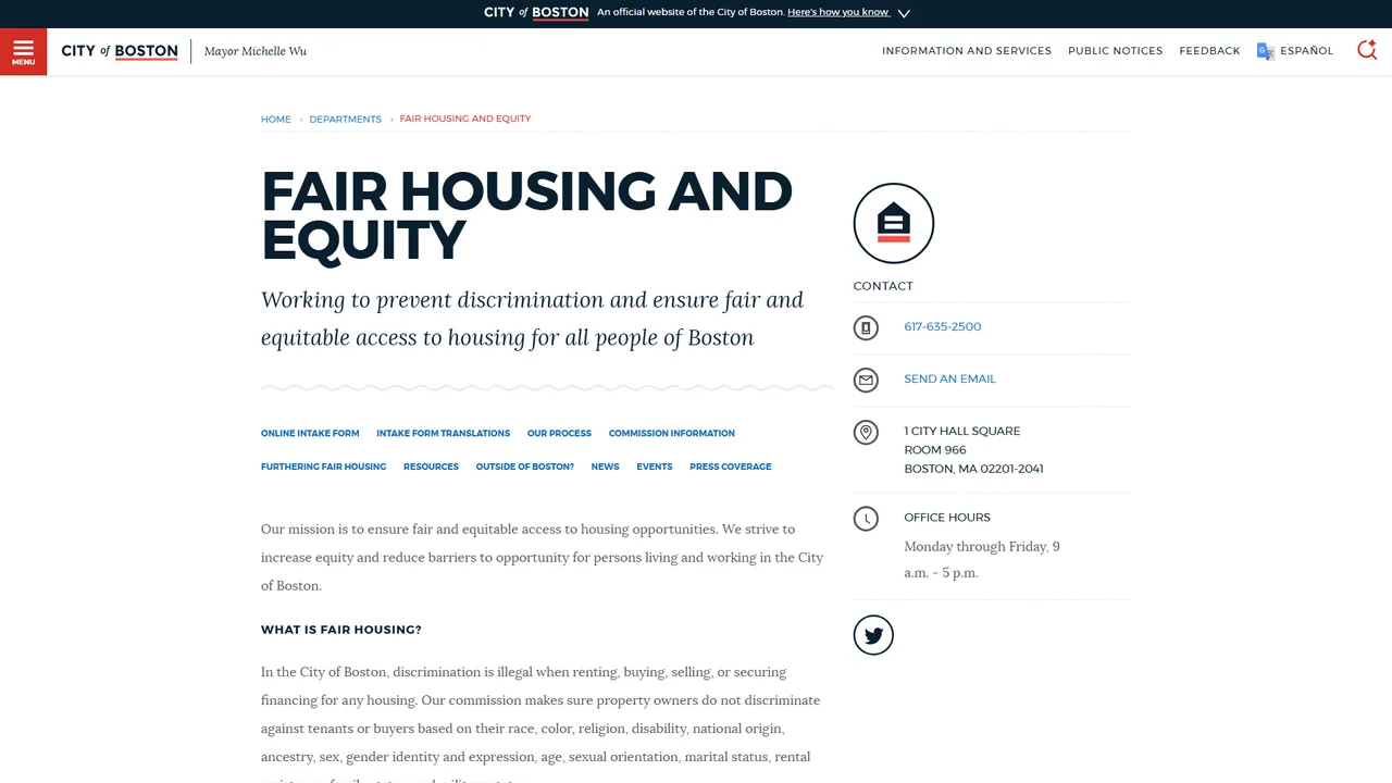 Boston Fair Housing Commission - Boston, MA