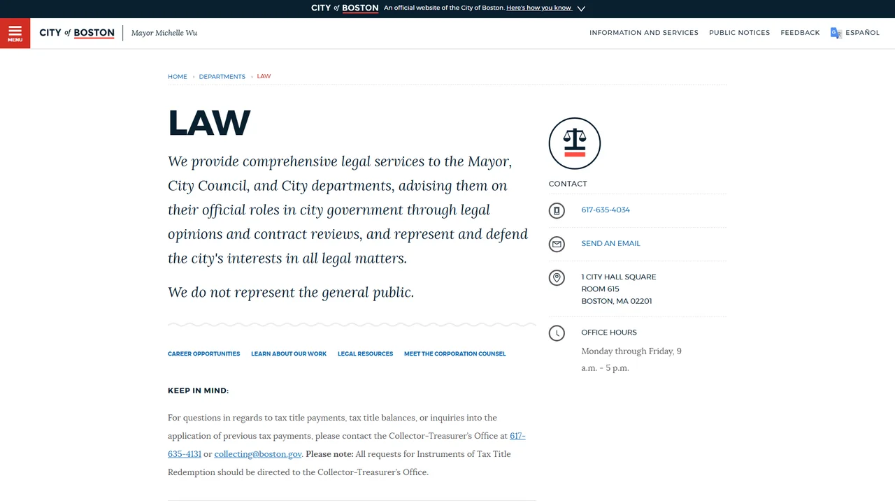 Boston Law Department - Boston, MA