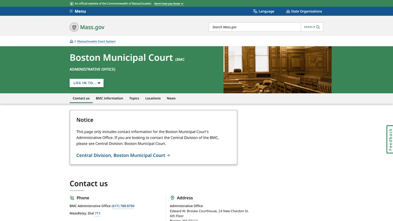 Boston Municipal Court Department - Boston, MA