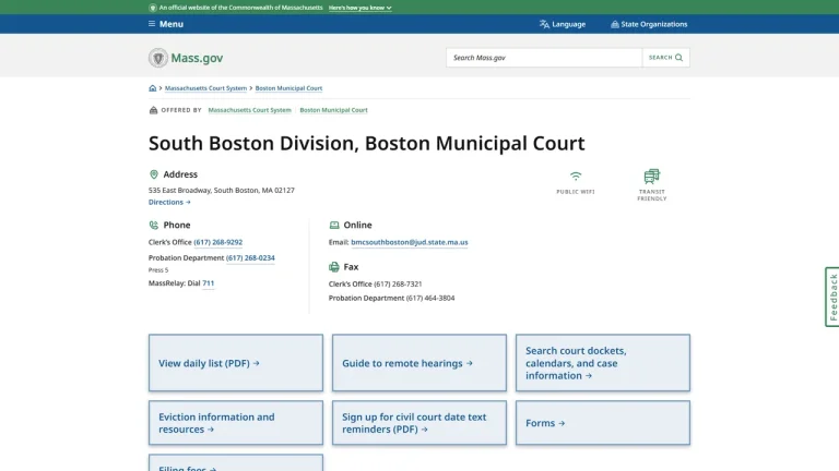 Boston Municipal Court, South Boston Division - Boston, MA