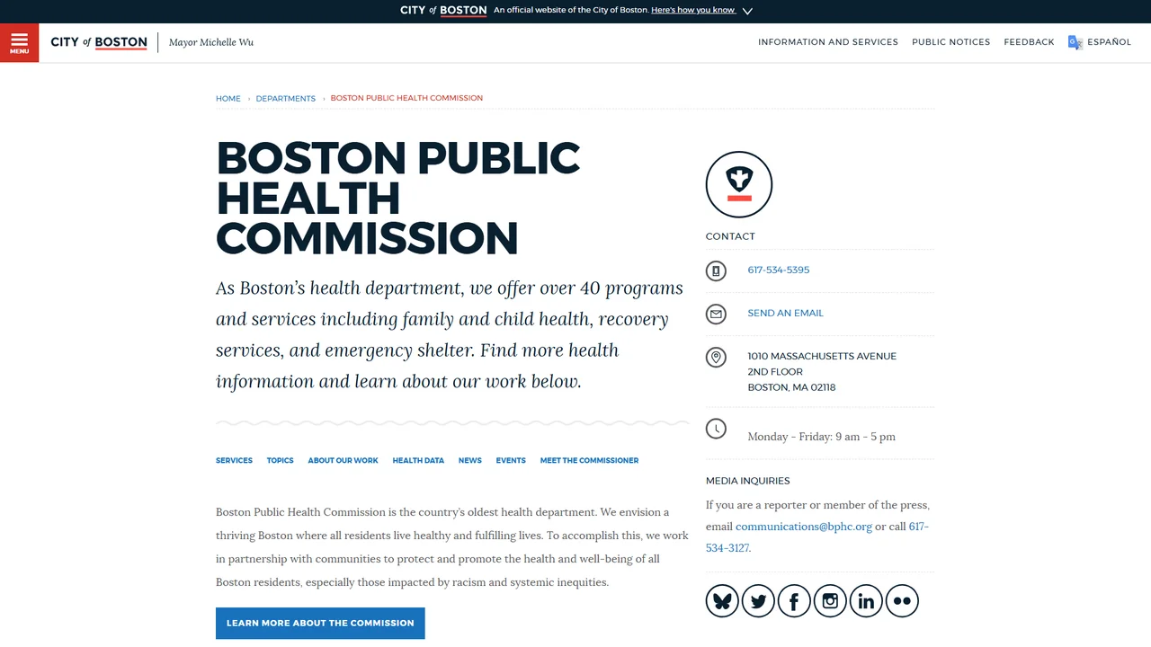 Boston Public Health Commission - Boston, MA