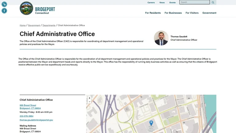 Bridgeport Chief Administration Officer - Bridgeport, CT