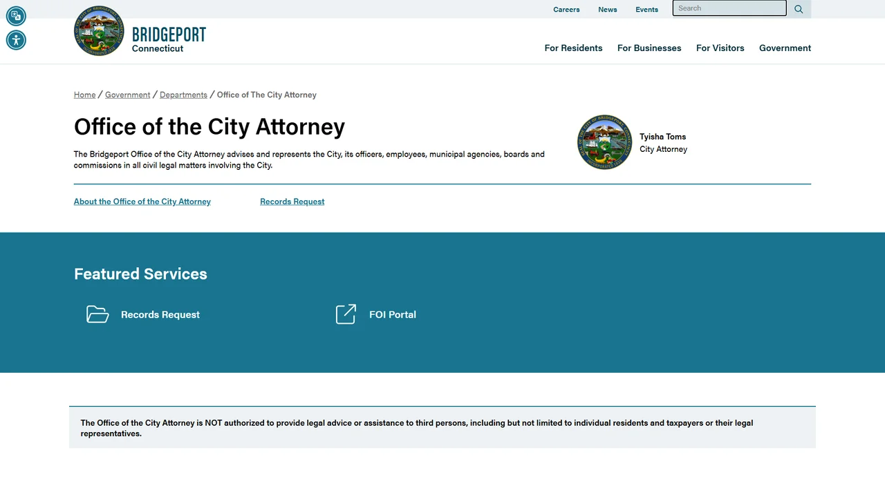 Bridgeport Office of the City Attorney - Bridgeport, CT