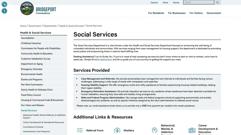 Bridgeport Social Services Department - Bridgeport, CT