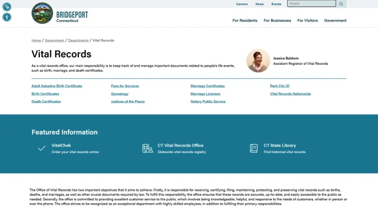 Bridgeport Vital Statistics - Bridgeport, CT