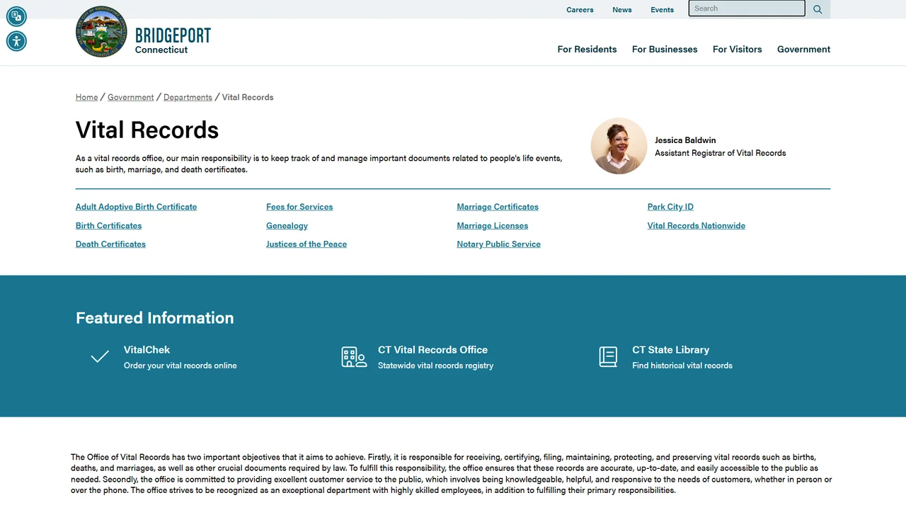 Bridgeport Vital Statistics - Bridgeport, CT