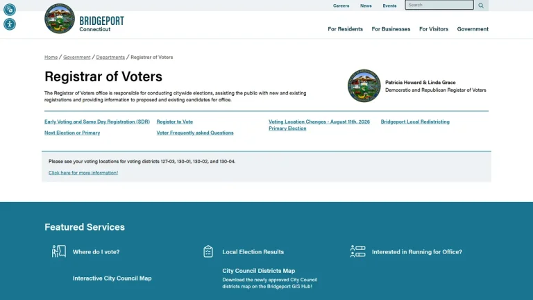 Bridgeport Voter Registration - Bridgeport, CT