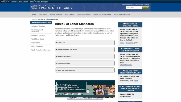 Bureau of Labor Standards - Augusta, ME