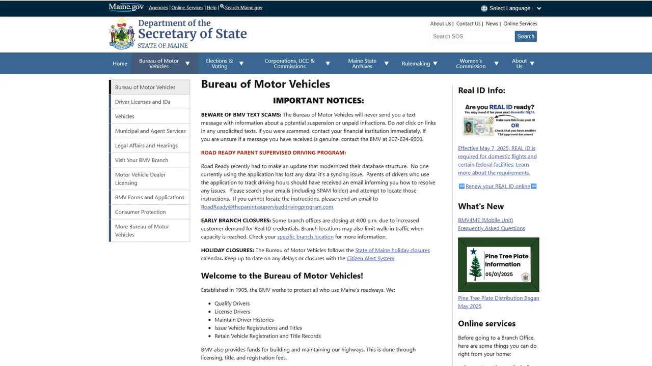 Bureau of Motor Vehicles - Augusta, ME