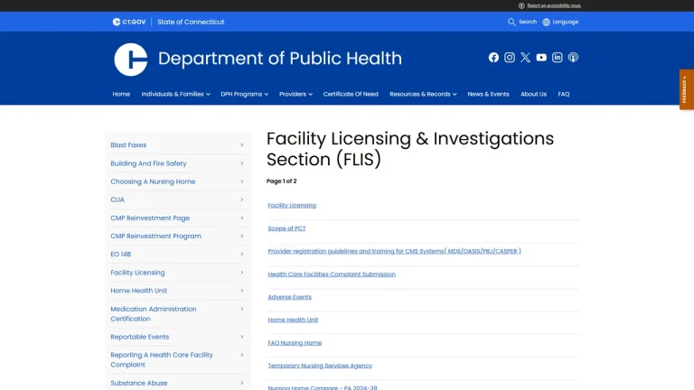 Bureau of Regulatory Services (DPH) - Hartford, CT
