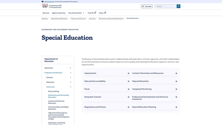 Bureau of Special Education (PDE) - Harrisburg, PA