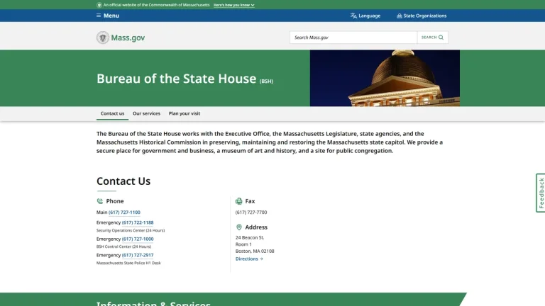 Bureau of the State House - Boston, MA