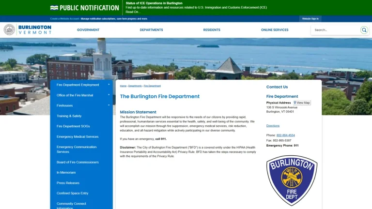 Burlington Fire Department Headquarters - Burlington, VT
