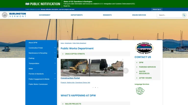 Burlington Public Works Department - Burlington, VT