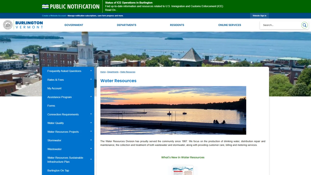 Burlington Water Resources Division - Burlington, VT