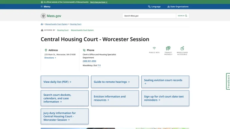 Central Housing Court - Worcester, MA