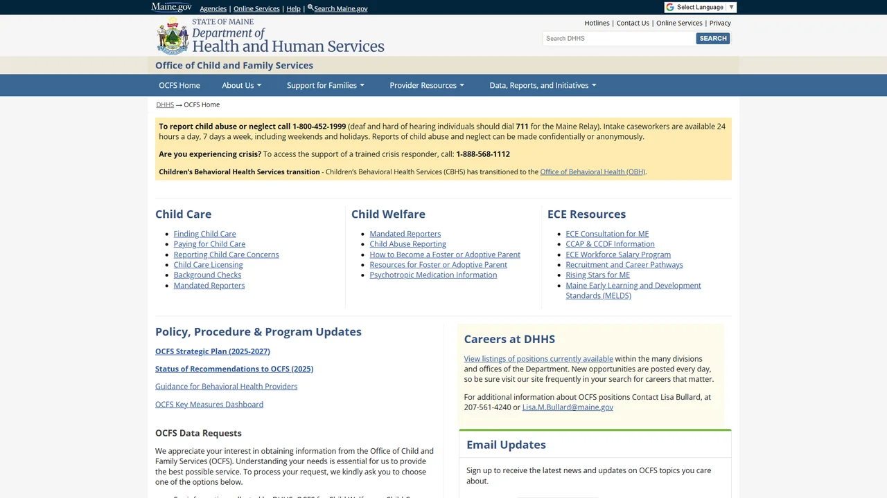 Child and Family Services - Augusta, ME