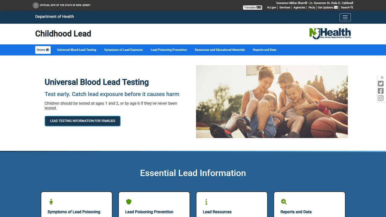 Childhood Lead Poisoning Prevention Program – Trenton, NJ