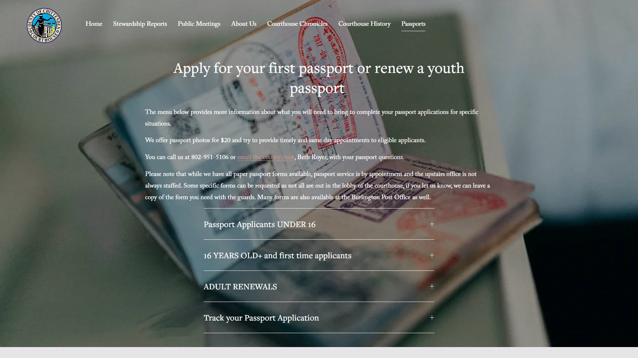 Chittenden County Probate Court: Passport Services - Burlington, VT