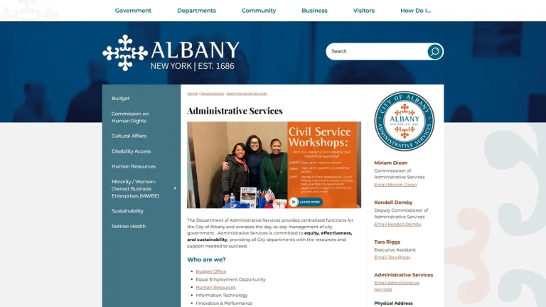 City of Albany Department of Administrative Services - Albany, NY