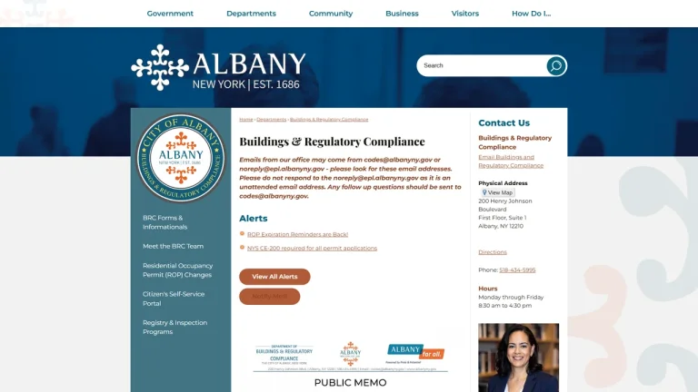 City of Albany Department of Buildings and Regulatory Compliance - Albany, NY