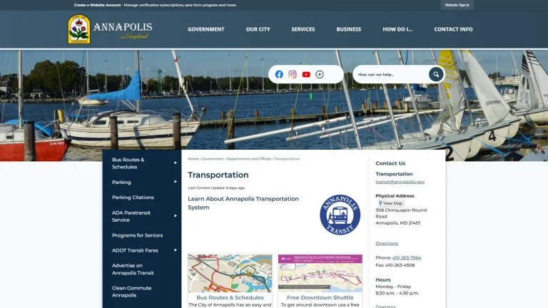 City of Annapolis Department of Transportation - Annapolis, MD