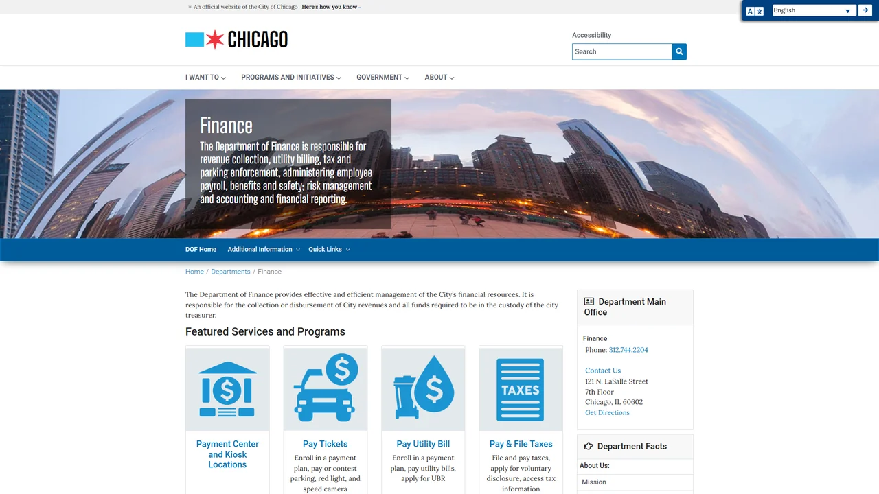 City of Chicago - Department of Finance - Chicago, IL