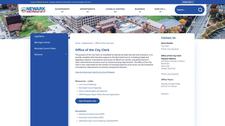 City of Newark Archives and Records Management Center - Newark, NJ