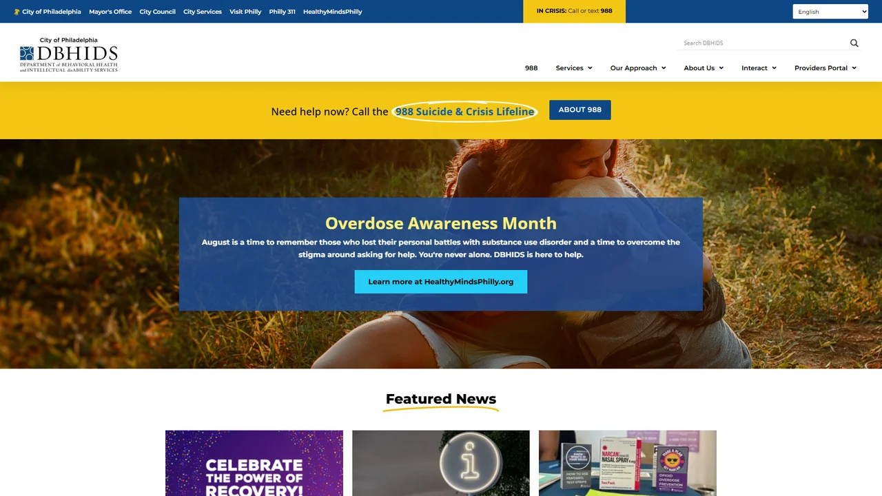 City of Philadelphia Department of Behavioral Health and Intellectual disAbility Services (DBHIDS) - Philadelphia, PA