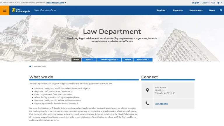 City of Philadelphia Law Department - Philadelphia, PA
