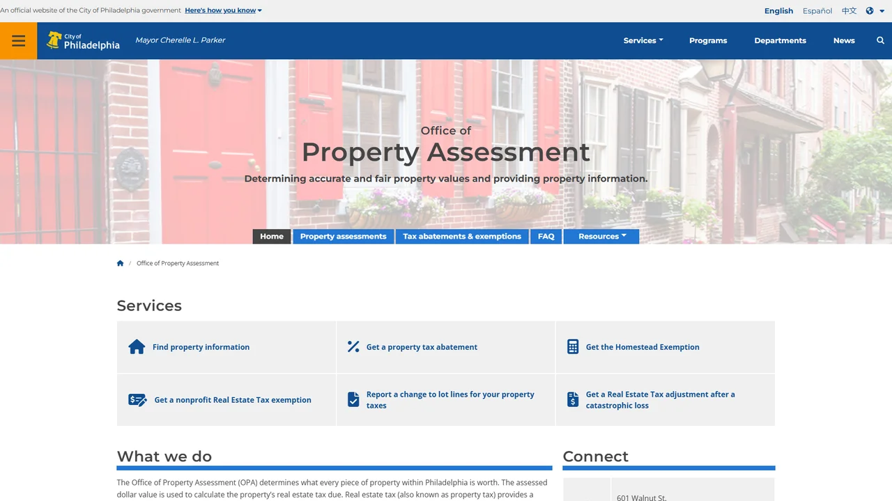 City Of Philadelphia Office of Property Assessment - Philadelphia, PA