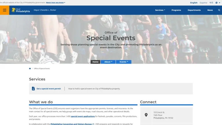 City of Philadelphia Office of Special Events