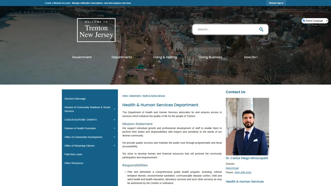 City Of Trenton Department Of Health – Trenton, NJ