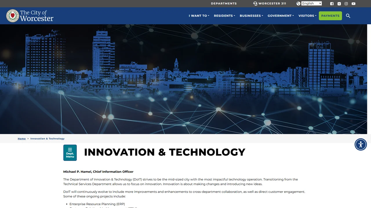 City of Worcester Department of Innovation and Technology - Worcester, MA