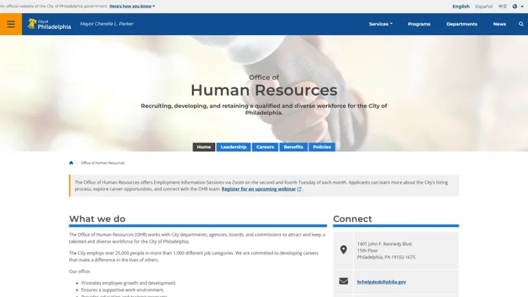City-Philadelphia-Human Resources - Philadelphia, PA
