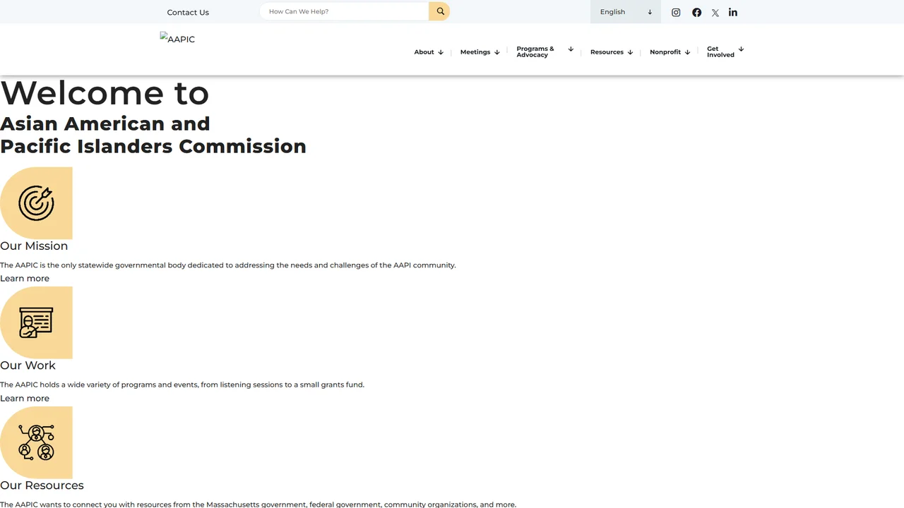 Commonwealth of Massachusetts Asian American Commission - Boston, MA