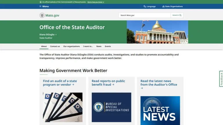 Commonwealth of Massachusetts - State Auditor Office - Boston, MA