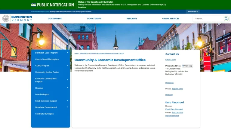 Community and Economic Development Office (CEDO) - Burlington, VT