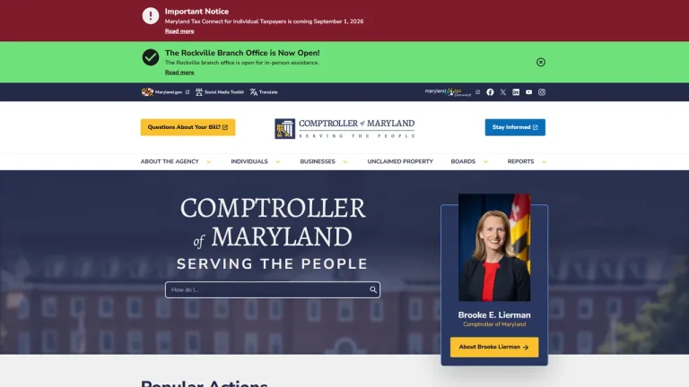 Comptroller of Maryland - Annapolis, MD