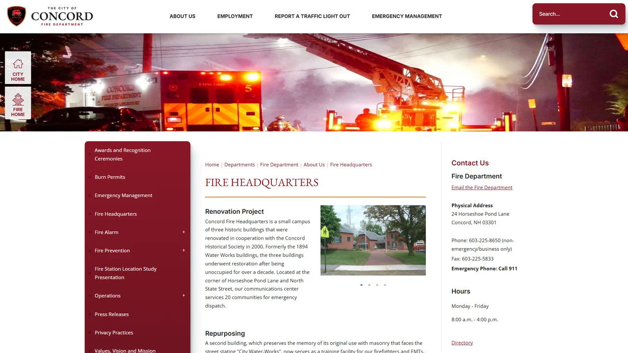 Concord Fire Department Headquarters - Concord, NH