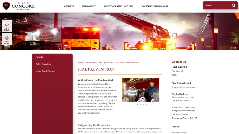 Concord Fire Department Prevention Bureau - Concord, NH
