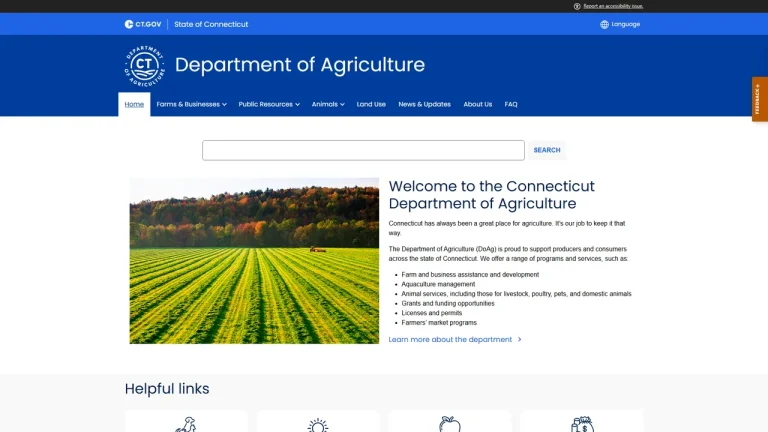 Connecticut Department of Agriculture - Hartford, CT