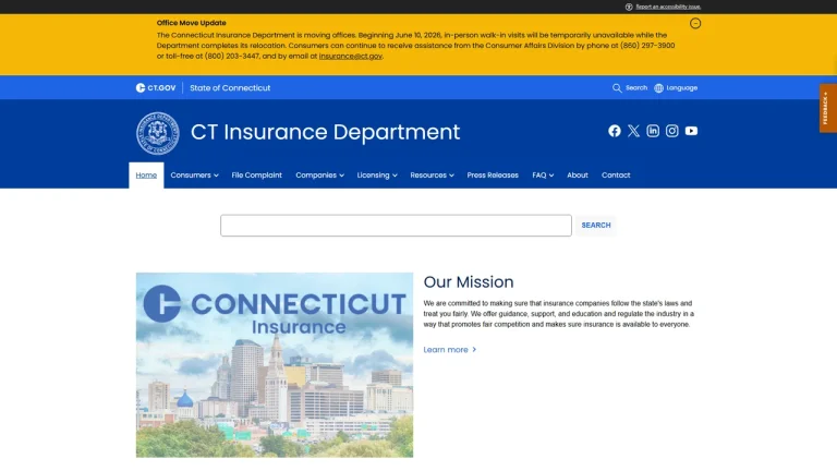 Connecticut Insurance Department - Hartford, CT
