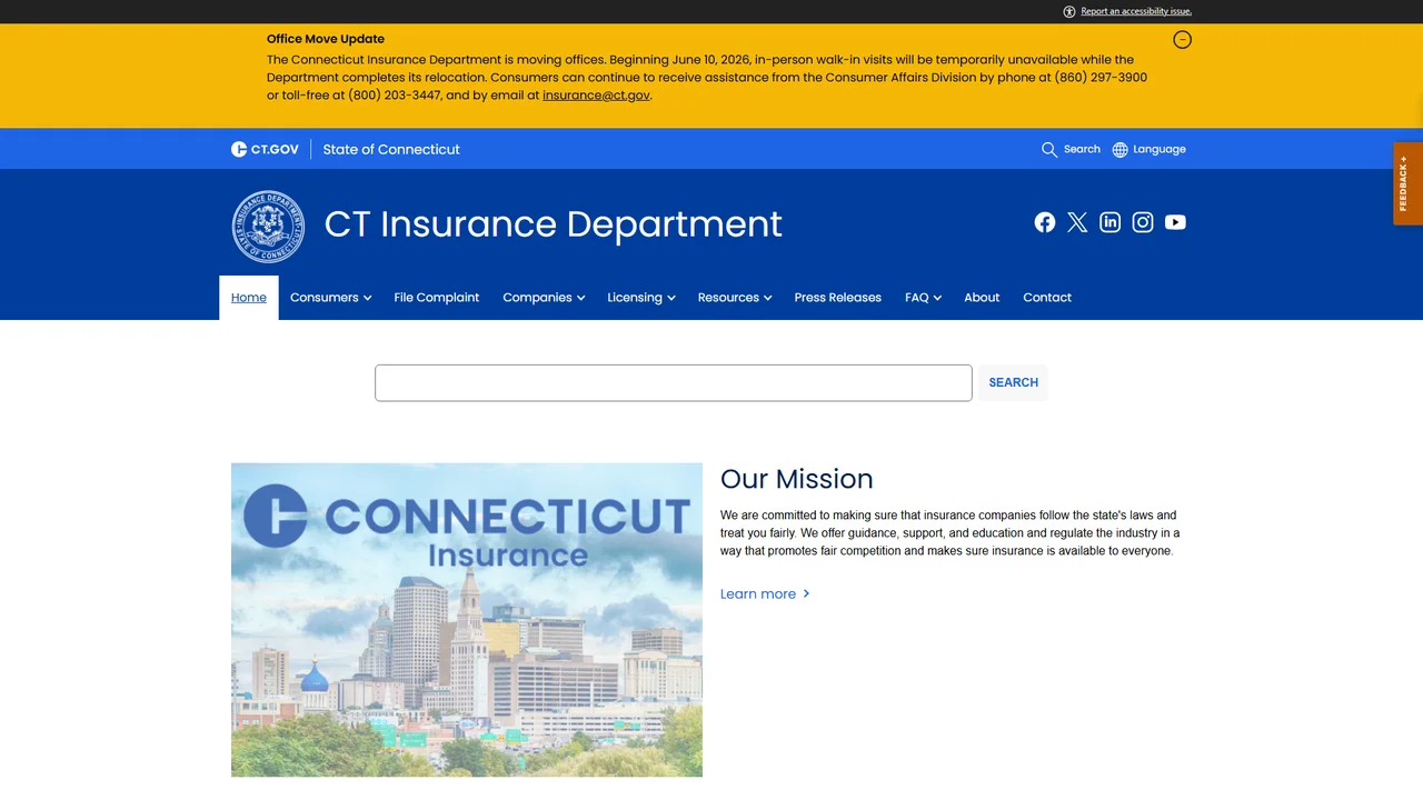 Connecticut Insurance Department - Hartford, CT